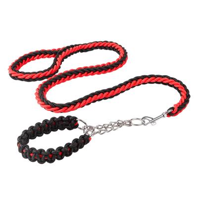 China Amazon Best Seller Durable Nylon Braided Rope Dog Collar Leash For Dog for sale