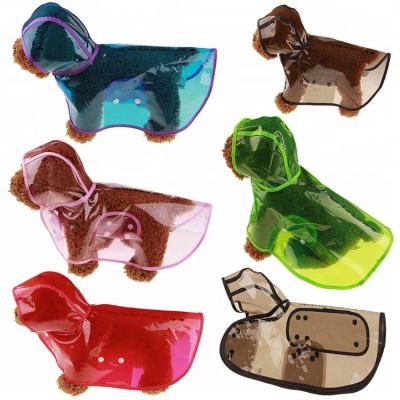 China Amazon Best Seller Sustainable Transparent Waterproof Dog Raincoat For Dog for sale