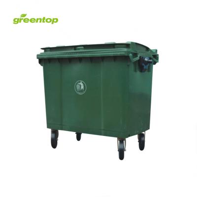 China Viable outdoor plastic waste bin large 1100 liter trash can for sale