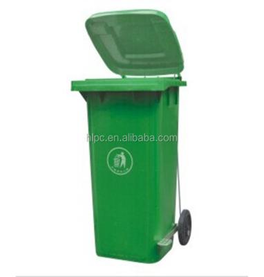 China OEM viable 120 liter foot pedal trash can/wheelie plastic waste bin for sale for sale