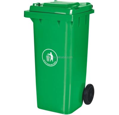 China 120 Liter Bin Foot Pedal Bin Sustainable Plastic Bin Trolley for sale