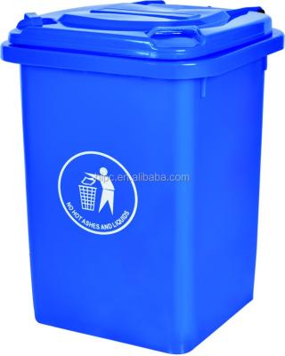 China Sustainable 50L Standing Plastic Waste Bin Waste Dust Bin Types For Sale for sale