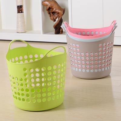 China Wholesale excellent quality low price custom waterproof plastic laundry basket with handles for sale