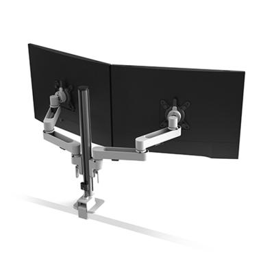 China Dual Monitor Arm Desktop Computer Mail Arm Aluminum LCD Arms Hold 2-14kg for sale