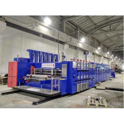 China 5500 KG Automatic Flexo Printer Slotter Die Cutter Inline Folder Gluer Machine For Corrugated Box Machine Ffg Case Maker Machine for sale