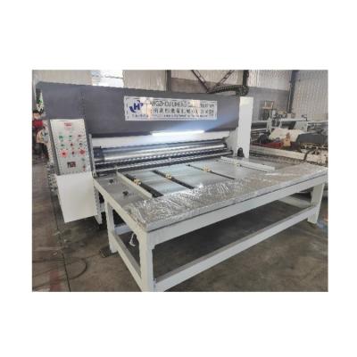 China Printing Shops Semi-auto 3 Colors Flexo Ink Carton Pizza Box Slotting Die Cutting Machine for sale