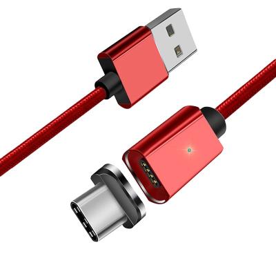 China Magnetic Cable Red Color 1M Magnetic Cable 3 In 1 Usb Fast Charging Cable With Type C Connector for sale