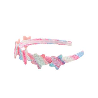 China Baby Girls Hair Accessories Amazon Party Fashion Love Star Hair Color Rainbow Gradient Hair Circle Circle Wholesale Children's Hair Accessories for sale