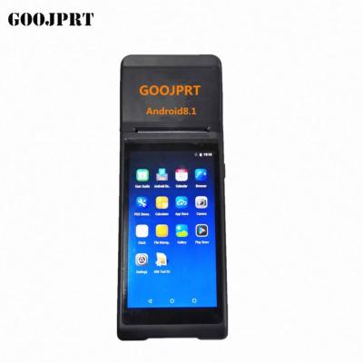 China Handheld Computer JP-Q8 3G/4G WCDMA WiFi Android 8.1 Handheld PDA with Built in Mobile Thermal Printer for sale