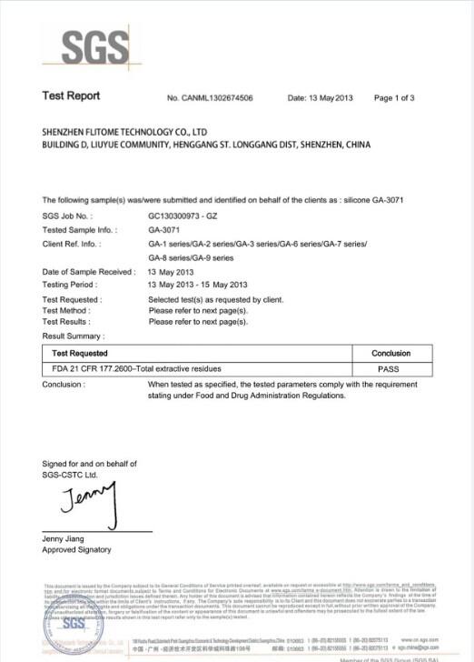 RoHS - Shenzhen Flitome Technology Co., Ltd.