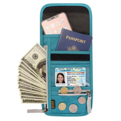 China Fashion Neck Wallet for Travel Passport RFID Slim Holder Protected and Water Resistant Travel Pouch for sale