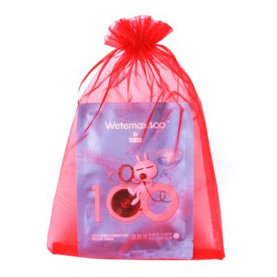 China OEM+ODM+Wholesale 15x20cm Organza Festival Gift Candy Makeup Pouch Drawstring Bag for sale