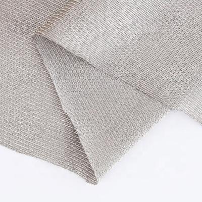 China Metallic Silver Military Grade Fabric Faraday RF Conductive Material Shields Signals WiFi Cells GPS Radiation for sale