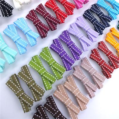 China Lovely Babies Stitch Ribbon Hair Bows Clips Barrettes Kids Boutique Hair Clips Accessories Hairbow Hair Clips for sale