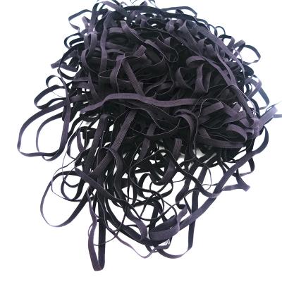 China Elastic Bands 6MM Black Viable 1/4 Inch Flat Soft Nylon Bungee Rope For Mask Sewing Accessories-Making 550yards/kilo for sale