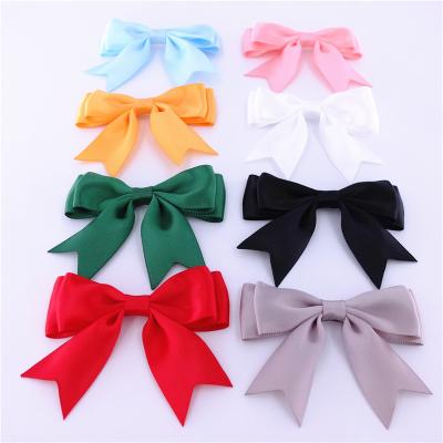 China Wholesale Viable Perfume Wedding Gift Wrapping Accessories Garment Bow Decorative Ribbon Satin Bows 200 Colors Available for sale