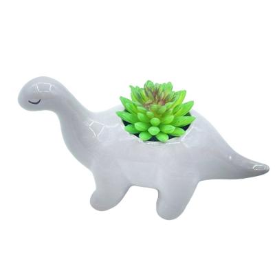 China Dolomite Dinosaur Mini Cute Flower Pot Succulent Plant Eco-friendly Creative Pot for Home Office Living Room Table Decoration for sale