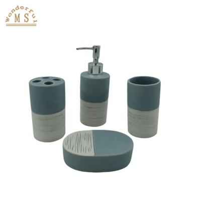 China Eco-friendly Sustainable Matching Colors Modern 4 Piece Bathroom Sets For Homeware for sale