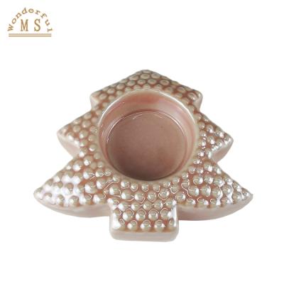 China Ceramic Candle Holder Special Gift Heart Shape Porcelain Candle Vessels Colorful Glaze Desk Decoration for sale