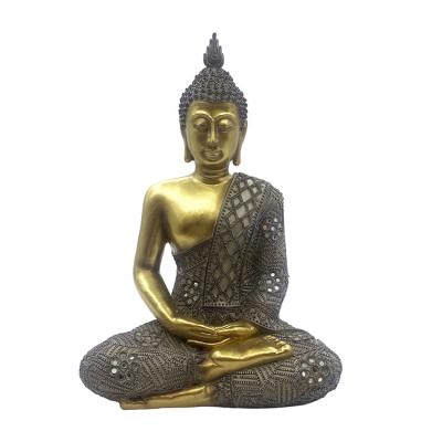 China Europe Hot Selling Resin Resting Resin Buddha Resin Buddha Statues Home Decor Golden Buddha for sale