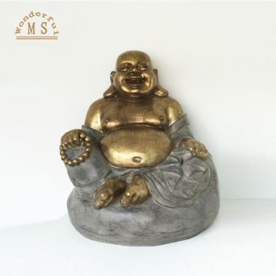 China Garden Decoration Fiberglass Laughing Buddha, Tall Magnesia Buddha Statue, Sitting Buddha Garden Decoration for sale