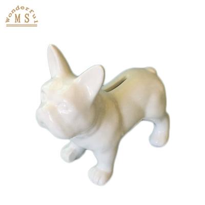 China French Bulldog Shape Bulldog Ceramic French Gold Dog Piggy Bank,Ceramic French Bulldog For Home Decoration,Ceramic Bulldog Figurine Material for sale