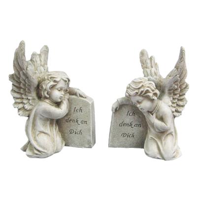 China Wholesale Cheap Price Europe Polyresin Angel Grave Decoration Resin for sale