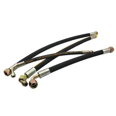 China Factory direct supply durable flexible hose high pressure synthetic rubber hydraulic hose assembly for sale