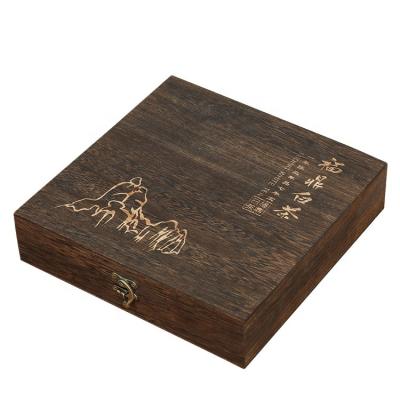 China Recycled Materials Wholesale Antique Wooden Tea Gift Box With Lid for sale