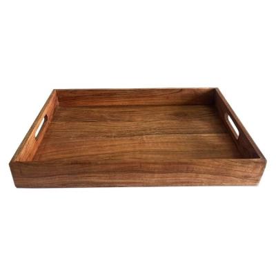 China Wholesale Modern Wooden Rectangular Dinner Serving Snack Tray for sale