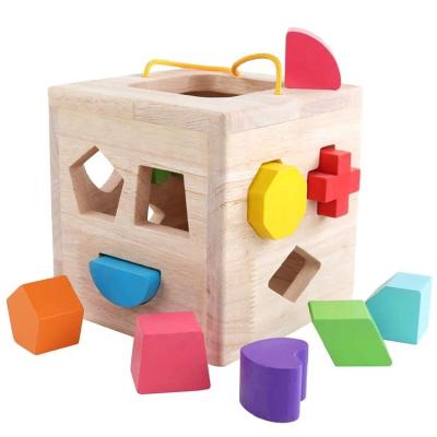 China Modern Wooden Blocks Geometry Learning Assortment Matching Gifts Didactic Classic Toys For Toddlers for sale