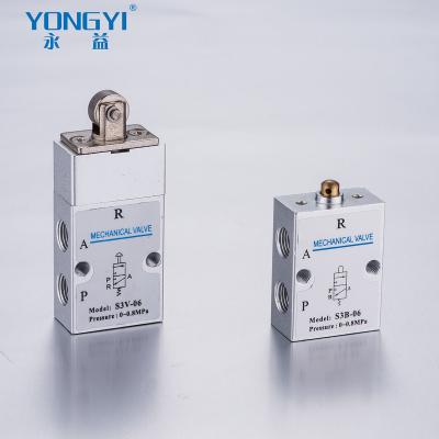 China Garment Shop S3 Series Mechanical Push Button 5/2Way Pneumatic Valve for sale