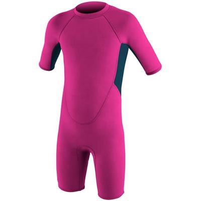 China New Fashion Mens Red 3mm Short Sleeve Surfing Neoprene Scuba Diving Wetsuit for sale