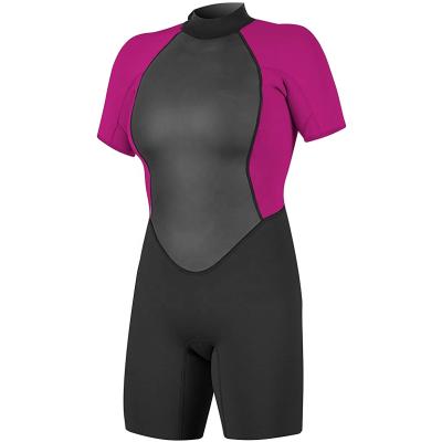 China Women 3mm Neoprene Short Sleeve Swim Customed Surfing Snorkeling Wetsuit for sale