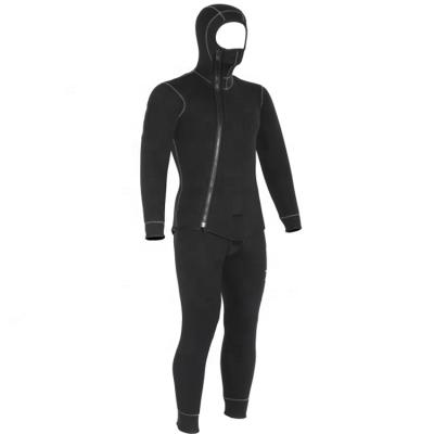 China MEN'S Black 2PCS 7MM Neoprene Diving Suit High Level Bonded Spearfishing Wetsuit for sale