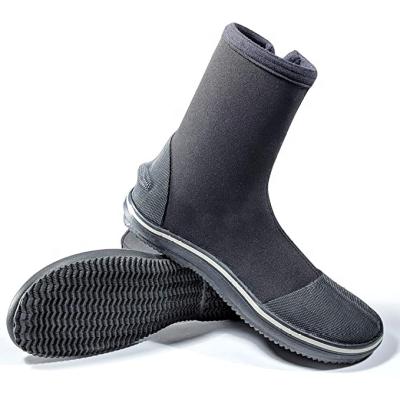 China Neoprene Nylon 7mm Neoprene High Hard Bottom Scuba Vulcanized Adult Boot for sale