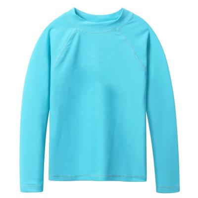 China Customed Upf+ clourful long sleeve kids swimming shirt surfing long sleeve rash guard for sale