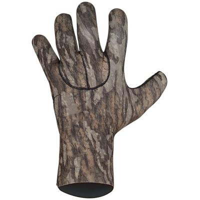 China Neoprene / Nylon Tough Textured Neoprene 3mm Camouflage Work Outdoor Waterproof Short Adult Gloves for sale