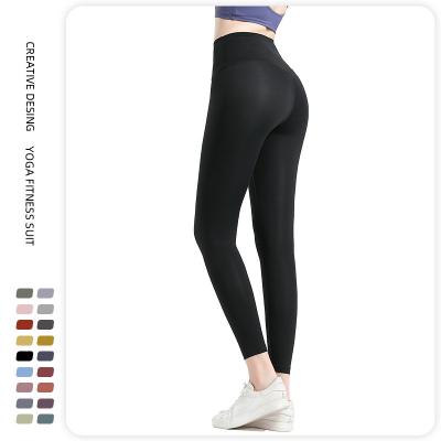 China Breathable Sportswear High Waist Compress Tight Custom Logo Nude Yoga Biker Shorts Fitness Gym Wear V Cross Shorts For Women for sale