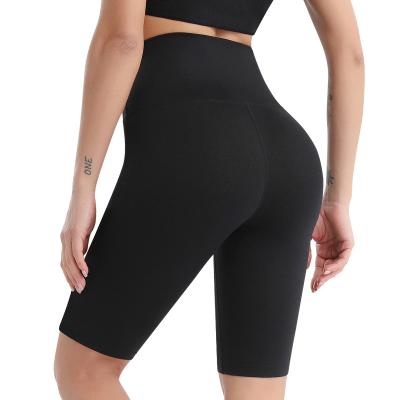 China Anti-Bacterial Factory Wholesale Exercise Fitness Cycling Pants Tight Height Waist Quick-Dry Womens Sports Fitness Yoga Shorts for sale