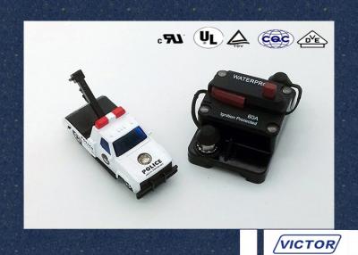 中国 DCリセット ボタン12V 24V 32V 42Vのボルトの単一のポーランド人のインライン手動リセットの遮断器 販売のため