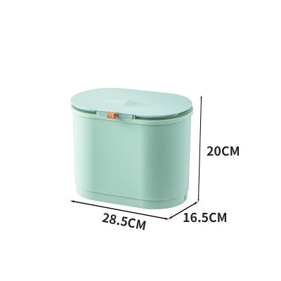 China Wholesale Wall Mounted Disposable Kitchen Trash Bin With Cover Creative Home Toilet Living Room Waste Basket Garbage Bag for sale