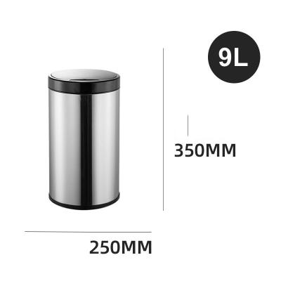 China Trash Can Household Living Room Kitchen Desktop Induction Flip Stainless Steel Disposable Smart Trash Can for sale