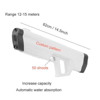 China New style full body outdoor waterproof large data screen powerful shooting water gun electric toy for sale