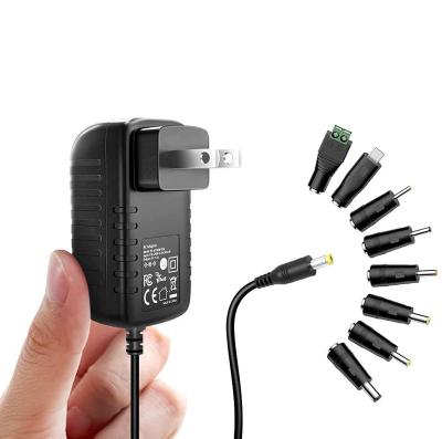 China ABS+PC Flame Retardant Material AC DC DC Wall Charger Power Supply 5V 9V 12V 24V 1A 2A 3A Power Adapter for sale