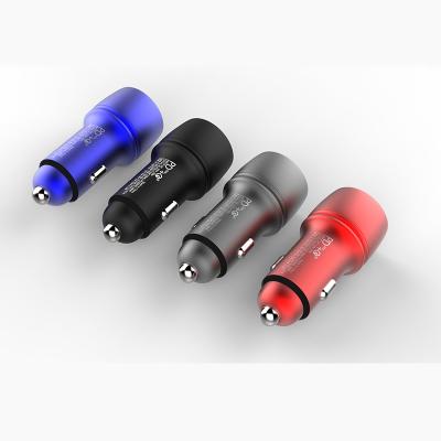 China Car Dual Port Charger Mobile Phone Mini Car Charger QC 3.0 USB Palladium Quick Charging Charger for sale