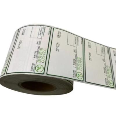 China Waterproof Customized Supermarket Weighing Thermal Label 60mmx40mm Rich Color Printing Label Roll for sale