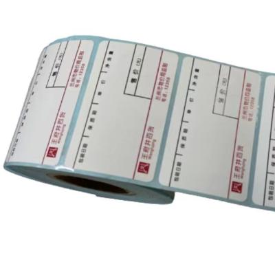 China Waterproof Premium Label 60mmx37mm Rich Color Customized Supermarket Weighing Direct Thermal Printing Label Roll for sale