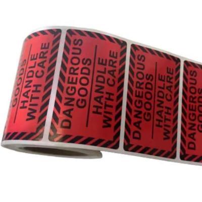 China Hot Sale Thermal Self Adhesive Fragile Warning Label Security Transfer Sticker Express Transfer Label for sale