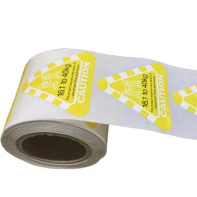 China Thermal Transfer Printing Paper Thermal Self Adhesive Caution Labels Shipping Caution Label for sale